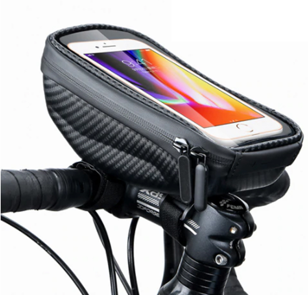 1Mcz BCH-1 odolná brašna s popruhy na kolo, motocykl pro mobilní telefon od 4,0 do 6,2 palců