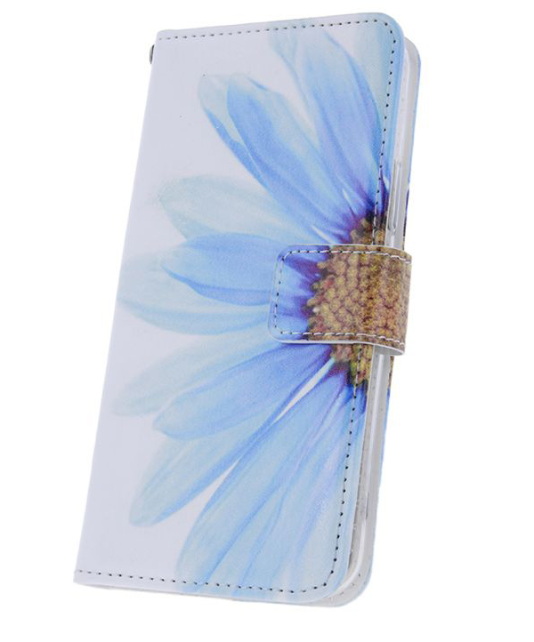 1Mcz Trendy Book Modrá kopretina 1 flipové pouzdro pro Samsung Galaxy S22 5G