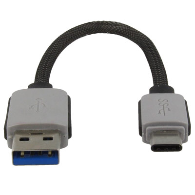 4smarts Basic Line krátký opletený USB kabel s USB Type-C konektorem a délkou 21cm pro mobilní telefon, mobil, smartphone, tablet