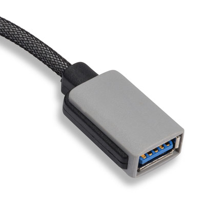 4smarts Basic Line Socket opletená OTG redukce z USB Type-C na USB pro mobilní telefon, mobil, smartphone, tablet