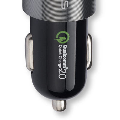 4smarts Rapid nabíječka do auta s 2x USB výstupem 2.4A a technologií Qualcomm Quick Charge 2.0 pro mobilní telefon, mobil, smartphone, tablet