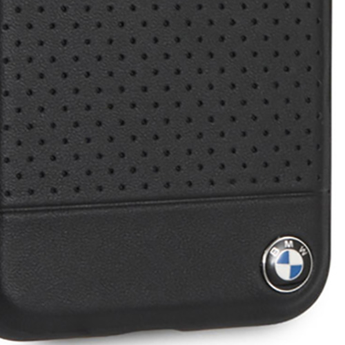 BMW Signature Perforated Leather ochranný kryt z pravé kůže pro Apple iPhone XR