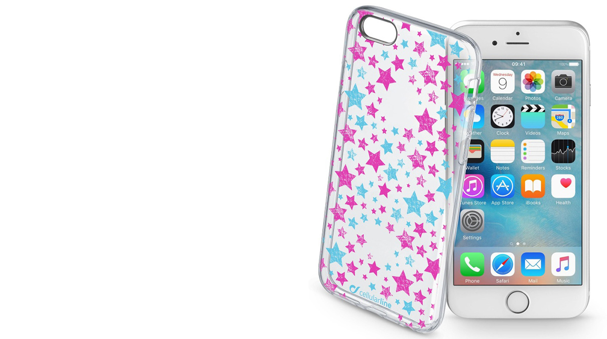 CellularLine Style Stars ochranný kryt s motivem hvězd pro Apple iPhone 6, iPhone 6S