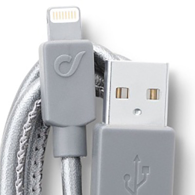 CellularLine USB Cable Executive kožený USB kabel s Apple Lightning konektorem