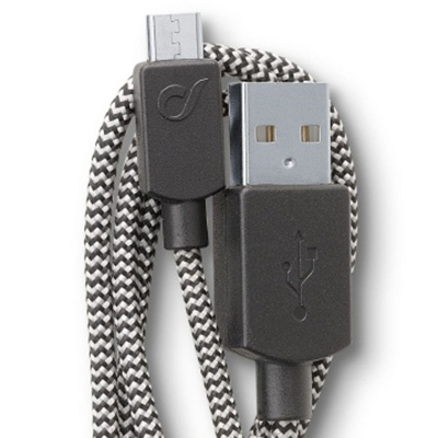 CellularLine USB Cable Navy textilní USB kabel s microUSB konektorem