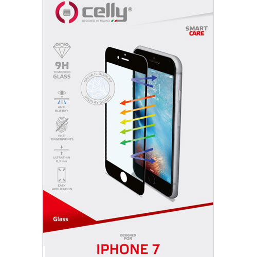 Celly Glass barevné ochranné tvrzené sklo až k okrajům pro Apple iPhone 7