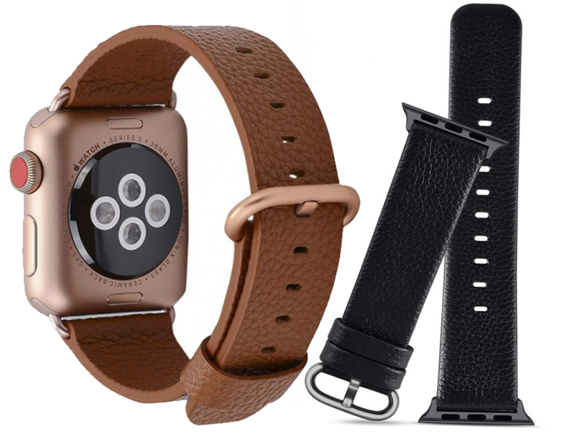 Dahase Grain Leather Strap kožený pásek na zápěstí pro Apple Watch 42mm, Watch 44mm