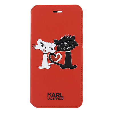 Karl Lagerfeld Choupette in Love Booktype Case flipové pouzdro pro Apple iPhone 7 Plus.