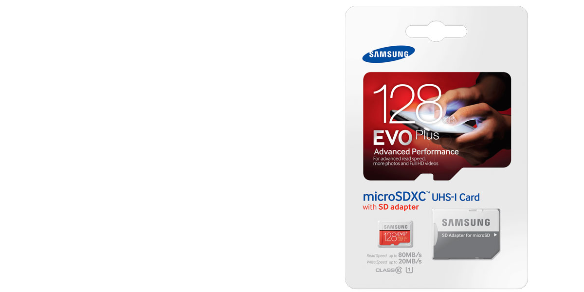 Paměťová karta Samsung microSDXC 128GB Evo Plus Class 10 (U1) a SD adaptér (MB-MC128D).