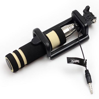Setty Mini Selfie Stick kompaktní selfie tyčka s tlačítkem spouště přes audio konektor jack 3,5mm