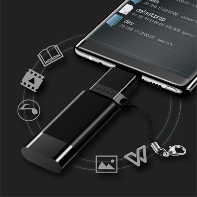 USAMS OTG Adapter redukce z USB Type-C na USB 3.0 pro mobilní telefon, mobil, smartphone, tablet