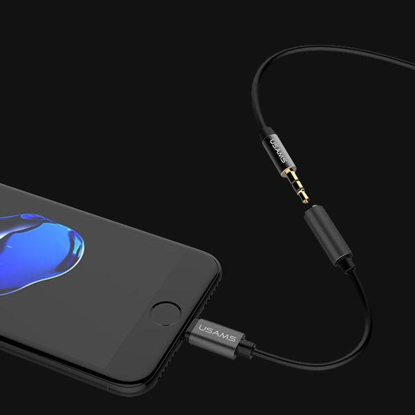 USAMS Audio Adaptor hudební redukce z Apple Lightning na jack 3,5mm konektor