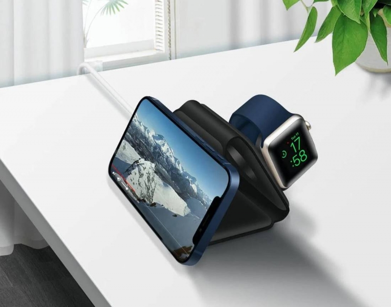 1Mcz MagSafe Triple bezdrátová nabíječka pro Apple iPhone, Apple Watch a Apple AirPods