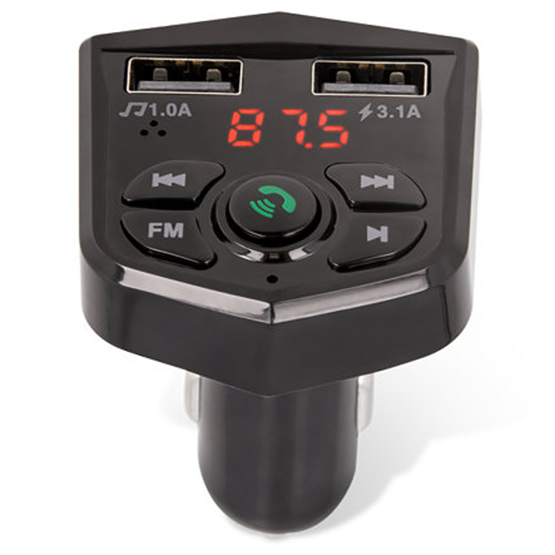 maXlife MXFT-02 nabíječka do auta s 2x USB výstupy 3,1A a FM Transmitterem