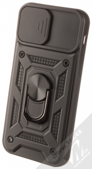 1Mcz Armor CamShield odolný ochranný kryt s držákem na prst pro Apple iPhone 12 černá (black)