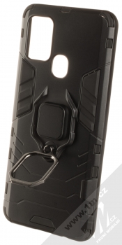 1Mcz Armor Ring odolný ochranný kryt s držákem na prst pro Samsung Galaxy A21s černá (black) držák