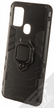 1Mcz Armor Ring odolný ochranný kryt s držákem na prst pro Samsung Galaxy A21s černá (black)