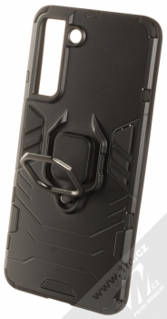 1Mcz Armor Ring odolný ochranný kryt s držákem na prst pro Samsung Galaxy S21 FE černá (black) držák