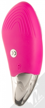 1Mcz BR-020 Sonický kartáček na čištění pleti sytě růžová (hot pink) zezadu