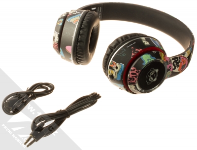1Mcz CA-036 Skater Leopard Bluetooth stereo sluchátka černá (black) balení