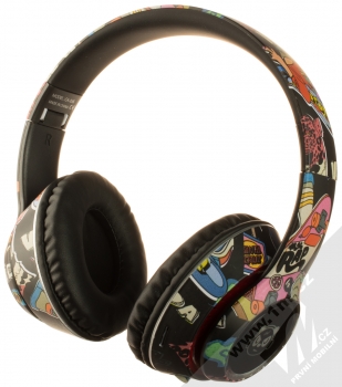 1Mcz CA-036 Skater Leopard Bluetooth stereo sluchátka černá (black)
