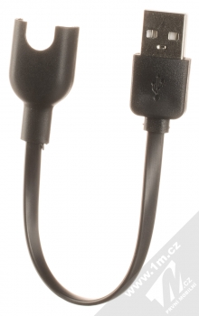 1Mcz Charging Cable nabíjecí USB kabel pro Xiaomi Mi Band 3 černá (black) zezadu