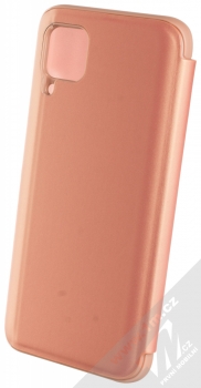 1Mcz Clear View flipové pouzdro pro Huawei P40 Lite růžová (pink) zezadu