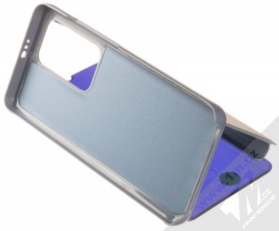 1Mcz Clear View flipové pouzdro pro Huawei P40 Pro modrá (blue) stojánek