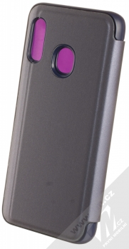1Mcz Clear View flipové pouzdro pro Samsung Galaxy A20e fialová (purple) zezadu