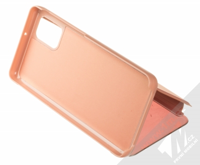 1Mcz Clear View flipové pouzdro pro Samsung Galaxy M31s růžová (pink) stojánek