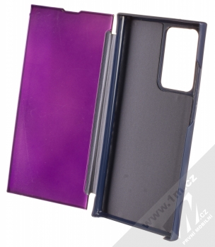 1Mcz Clear View flipové pouzdro pro Samsung Galaxy Note 20 Ultra fialová (purple) otevřené