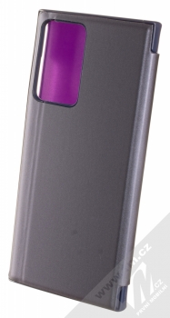1Mcz Clear View flipové pouzdro pro Samsung Galaxy Note 20 Ultra fialová (purple) zezadu