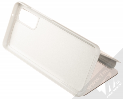 1Mcz Clear View flipové pouzdro pro Samsung Galaxy S20 stříbrná (silver) stojánek