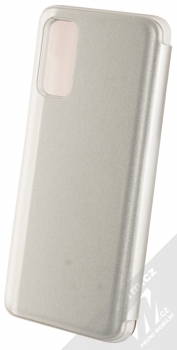 1Mcz Clear View flipové pouzdro pro Samsung Galaxy S20 stříbrná (silver) zezadu