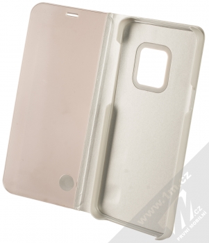 1Mcz Clear View Square flipové pouzdro pro Samsung Galaxy S9 stříbrná (silver) otevřené