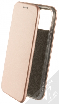 1Mcz Elegance Book flipové pouzdro pro Apple iPhone 12, iPhone 12 Pro růžově zlatá (rose gold)