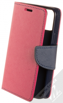1Mcz Fancy Book flipové pouzdro pro Apple iPhone 12 mini růžová modrá (pink blue)