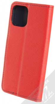 1Mcz Fancy Book flipové pouzdro pro Apple iPhone 12 Pro červená modrá (red blue) zezadu