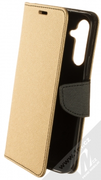 1Mcz Fancy Book flipové pouzdro pro Samsung Galaxy A54 5G zlatá černá (gold black)