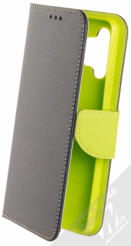 1Mcz Fancy Book flipové pouzdro pro Samsung Galaxy A32 modrá limetkově zelená (blue lime)