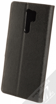 1Mcz Fancy Book flipové pouzdro pro Xiaomi Redmi 9 černá (black) zezadu