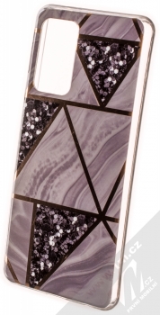 1Mcz Geometric Marble Cover ochranný kryt pro Samsung Galaxy A52, Galaxy A52 5G, Galaxy A52s 5G šedá (grey)