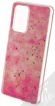 1Mcz Gold Glam Růžové odlesky TPU ochranný kryt pro Samsung Galaxy A52, Galaxy A52 5G, Galaxy A52s růžová (pink)