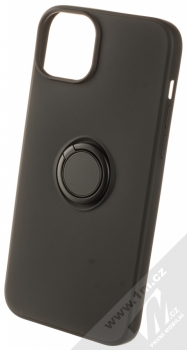1Mcz Grip Ring ochranný kryt s držákem na prst pro Apple iPhone 14 Plus černá (black)