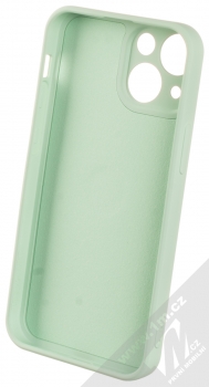 1Mcz Grip Ring Skinny ochranný kryt s držákem na prst pro Apple iPhone 13 mini mátově zelená (mint green) zepředu