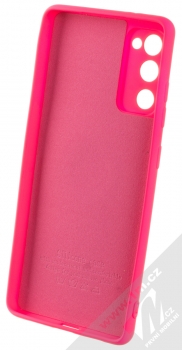 1Mcz Grip Ring Skinny ochranný kryt s držákem na prst pro Samsung Galaxy S20 FE, Galaxy S20 FE 5G sytě růžová (hot pink) zepředu