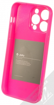 1Mcz Jelly Skinny TPU ochranný kryt pro Apple iPhone 14 Pro Max sytě růžová (hot pink) zepředu