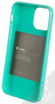 1Mcz Jelly TPU ochranný kryt pro Apple iPhone 12, iPhone 12 Pro mátově zelená (mint green) zepředu