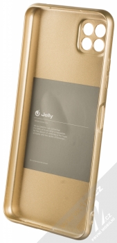 1Mcz Jelly TPU ochranný kryt pro Samsung Galaxy A22 5G zlatá (gold) zepředu