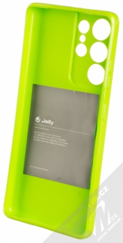 1Mcz Jelly TPU ochranný kryt pro Samsung Galaxy S21 Ultra limetkově zelená (lime green) zepředu